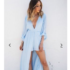 Sheer maxi romper
